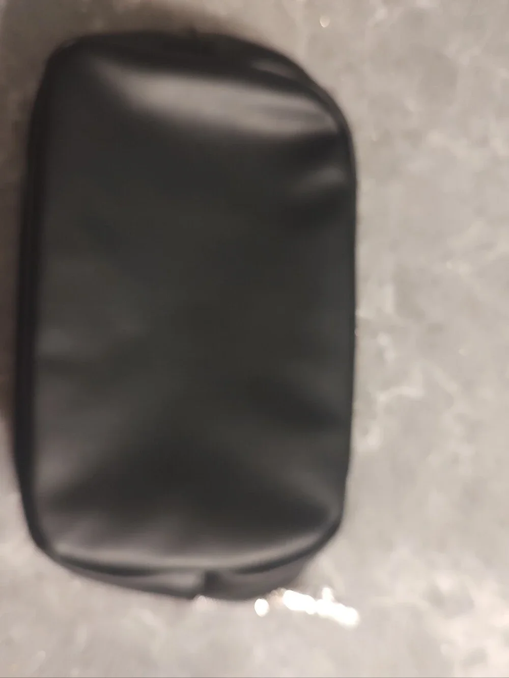 Lancome cosmetic black bag with embossed Rose